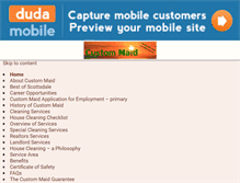 Tablet Screenshot of custommaidaz.com